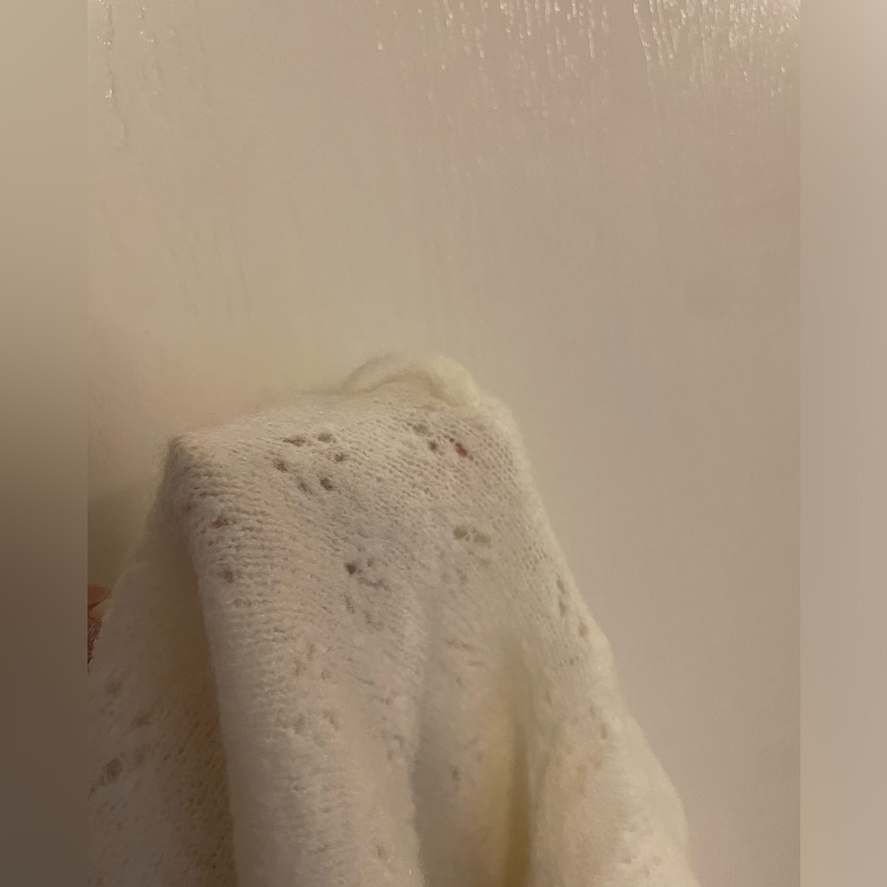 Smash + Tess Elegant White Open-Front Sweater - Picture 3 of 7